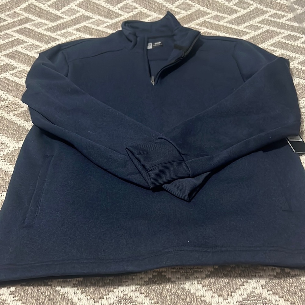 Leg3nd  men’s small 1/4 zip pullover sweatshirt -navy